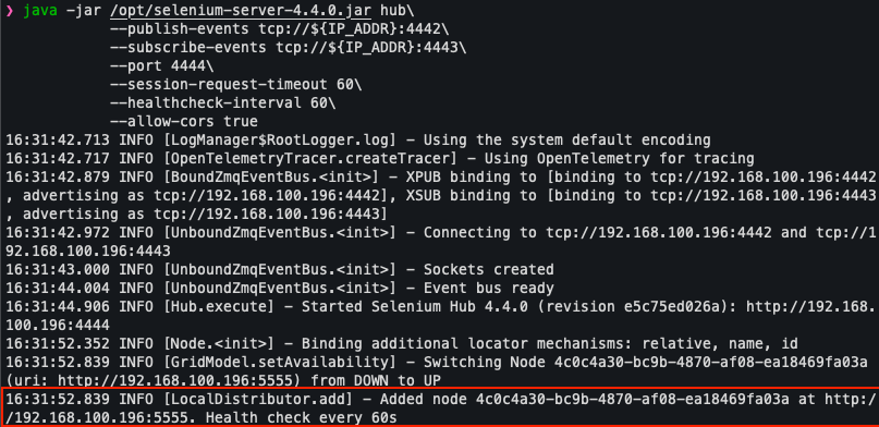 selenium-hub